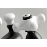 Kingston Brass KS3600PX 4 in. Centerset Bathroom Faucet, Matte Black
