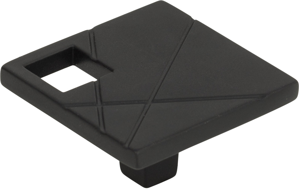 Atlas Homewares Modernist Left Square Knob 1 1/2 Inch Matte Black