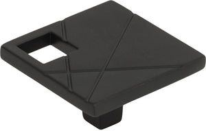 Atlas Homewares Modernist Left Square Knob 1 1/2 Inch Matte Black