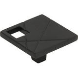 Atlas Homewares Modernist Left Square Knob 1 1/2 Inch Matte Black