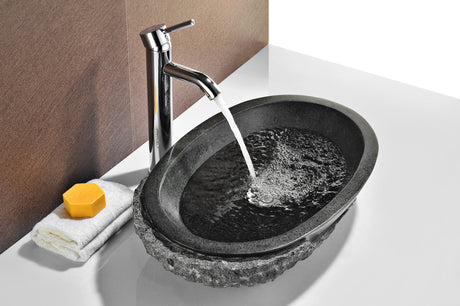 ANZZI LS-AZ8165 Sotiria Vessel Sink in Mandy Black