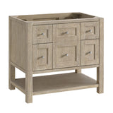 Breckenridge 36" Single Vanity, Whitewashed Oak, w/ 3 CM Siberian Silestone Top
