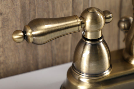 Kingston Brass KB1603AL Heritage 4 in. Centerset Bathroom Faucet, Antique Brass