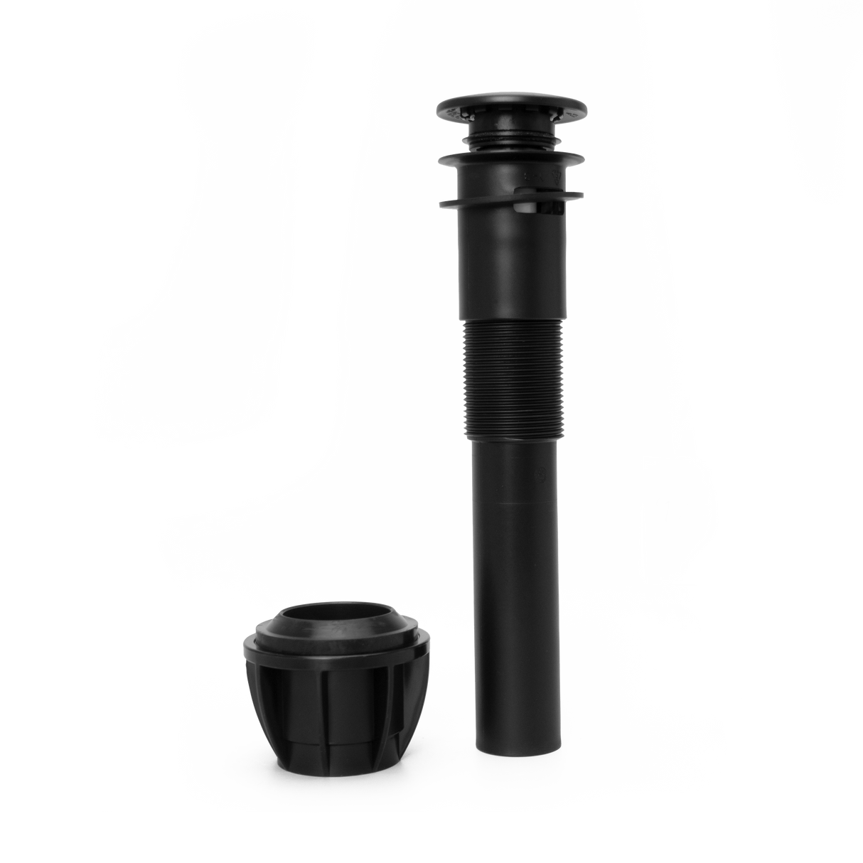 Push & Seal Drain Assembly - No Logo in Matte Black