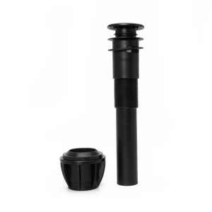 Push & Seal Drain Assembly - No Logo in Matte Black