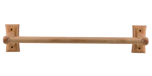 ALFI brand AB5505 24" Double Rack Wooden Towel Bar Bathroom Accessory