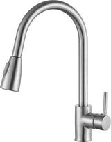 ANZZI KF-AZ212BN Sire Single-Handle Pull-Out Sprayer Kitchen Faucet in Brushed Nickel