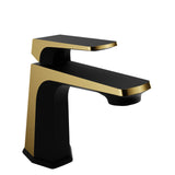 ANZZI L-AZ903MB-BG Single Handle Single Hole Bathroom Faucet With Pop-up Drain in Matte Black & Brushed Gold