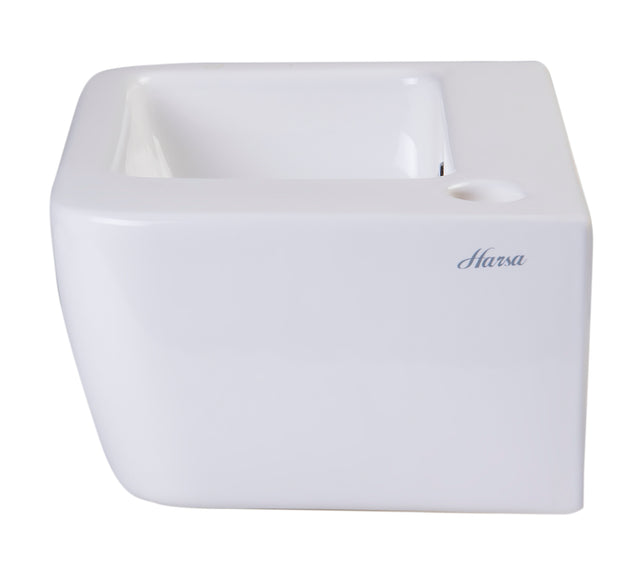 ALFI brand AB101 Small White Wall Mounted Ceramic Bathroom Sink Basin