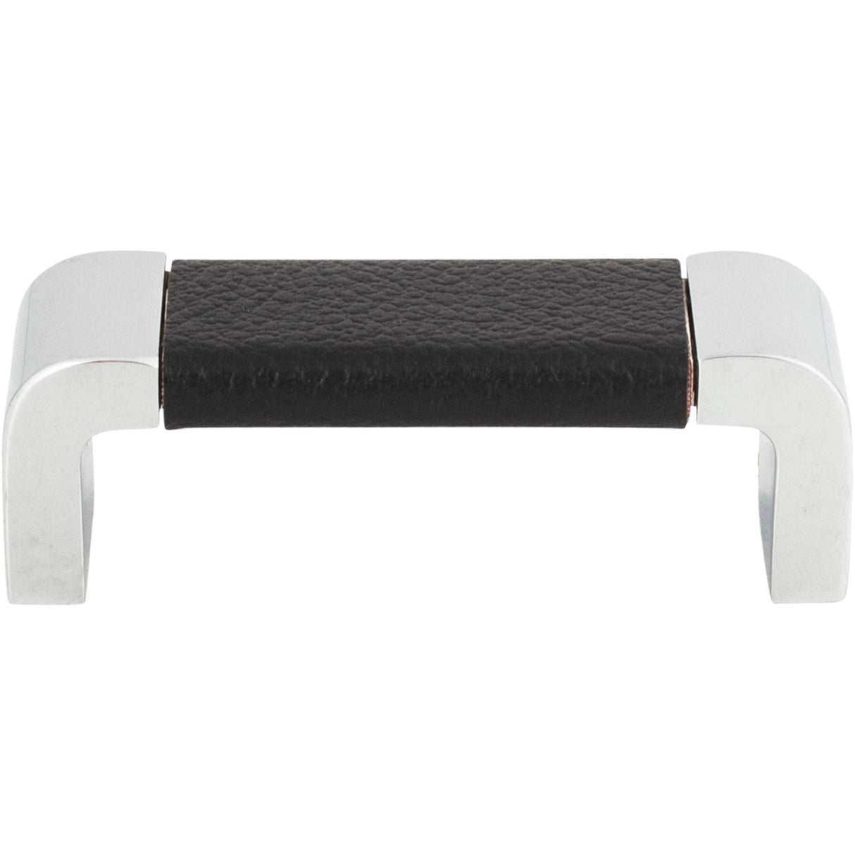 Atlas Homewares Paradigm Pull 3 Inch (c-c) CH & Black Leather