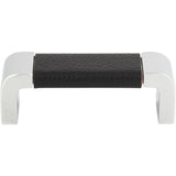 Atlas Homewares Paradigm Pull 3 Inch (c-c) CH & Black Leather