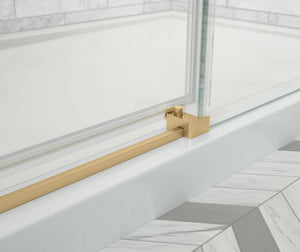 MAAX 107545-900-343-000 Odyssey SC 48" x 32" x 78" 8mm Sliding Shower Door for Corner Installation with Clear glass in  Brushed Gold