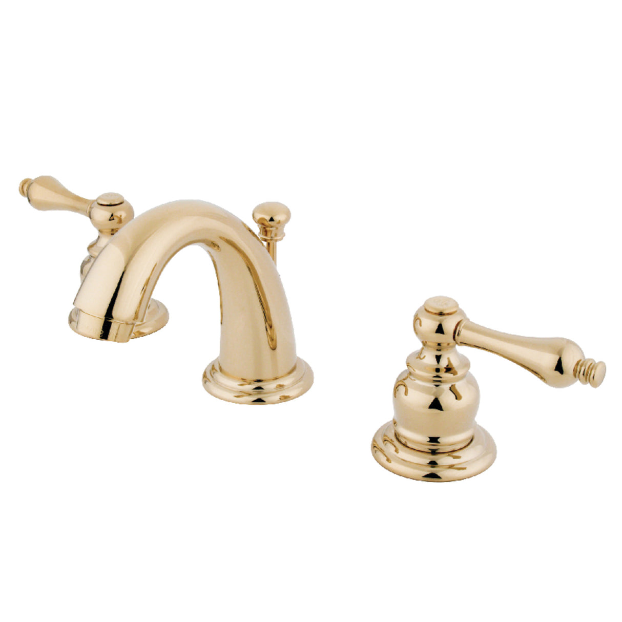Kingston Brass GKB912AL English Country Widespread Bathroom Faucet, Polished Brass