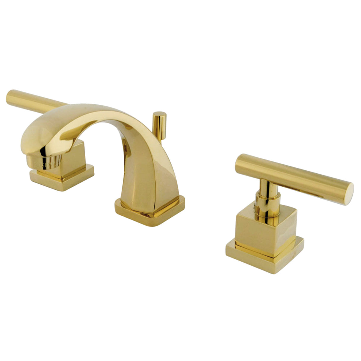 Kingston Brass KS4942CQL Claremont 8 in. Widespread Bathroom Faucet, Polished Brass