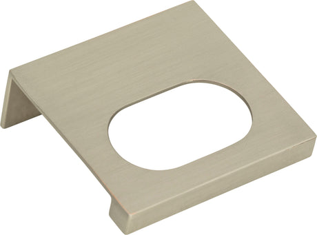 Atlas Homewares Modern Square Edge Tab Pull 1 1/4 Inch (c-c) Brushed Nickel