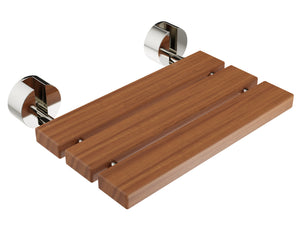 Leisure 20 in. Teak Wall Mounted Folding Shower Seat D-7-CH