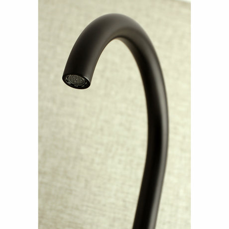 Kingston Brass Concord 8-Inch Adjustable Center Wall Mount Kitchen Faucet, Matte Black