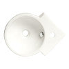 ALFI brand ABC121 White 17" Tiny Corner Wall Mounted Ceramic Sink with Faucet Hole