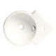 ALFI brand ABC121 White 17" Tiny Corner Wall Mounted Ceramic Sink with Faucet Hole