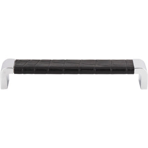 Atlas Homewares Paradigm Pull 6 5/16 Inch (c-c) CH & Black Croc Leather