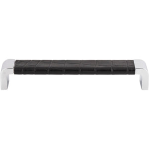 Atlas Homewares Paradigm Pull 6 5/16 Inch (c-c) CH & Black Croc Leather