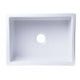 ALFI brand AB2418ARCH-W  24" White Arched Apron Thick Wall Fireclay Single Bowl Farm Sink