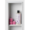 ALFI brand 8" x 36" White Matte Stainless Steel Vertical Triple Shelf Bath Shower Niche