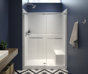 MAAX 106922-000-002-101 16034STTS 60 x 35 AcrylX Alcove Center Drain One-Piece Shower in White