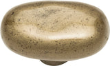 Atlas Homewares Distressed Oval Knob 1 11/16 Inch Champagne