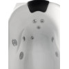 EAGO AM175-L  5'' White Acrylic Corner Whirlpool Bathtub - Drain on Left