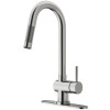 VIGO Gramercy Pull-Down Kitchen Faucet With Deck Plate In Stainless Steel VG02008STK1