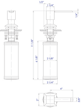 ALFI brand AB5007-PSS Modern Square Polished Stainless Steel Soap Dispenser