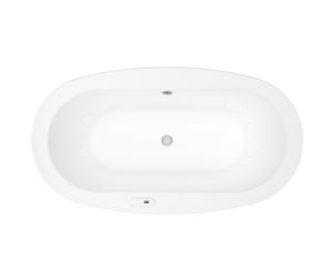 MAAX 105509-055-001-104 Jazz 66 x 36 Acrylic Drop-in Center Drain Aerofeel Bathtub in White