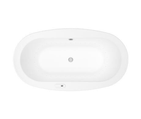 MAAX 105509-055-001-104 Jazz 66 x 36 Acrylic Drop-in Center Drain Aerofeel Bathtub in White