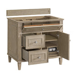 Lorelai 36" Single Vanity, Whitewashed Oak, w/ 3 CM Phantome Eclos Top