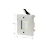 1-Gang Hole Saw Brush Plastic Wall Plate, White