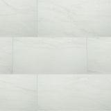 Durban White Porcelain Floor and Wall Tile 12"x24" Polished -MSI Collection DURBAN WHITE POLISHED 12X24 (Case)