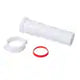 1-1/2 in. x 6 in. White Plastic Slip-Joint Sink Drain Extension Tube