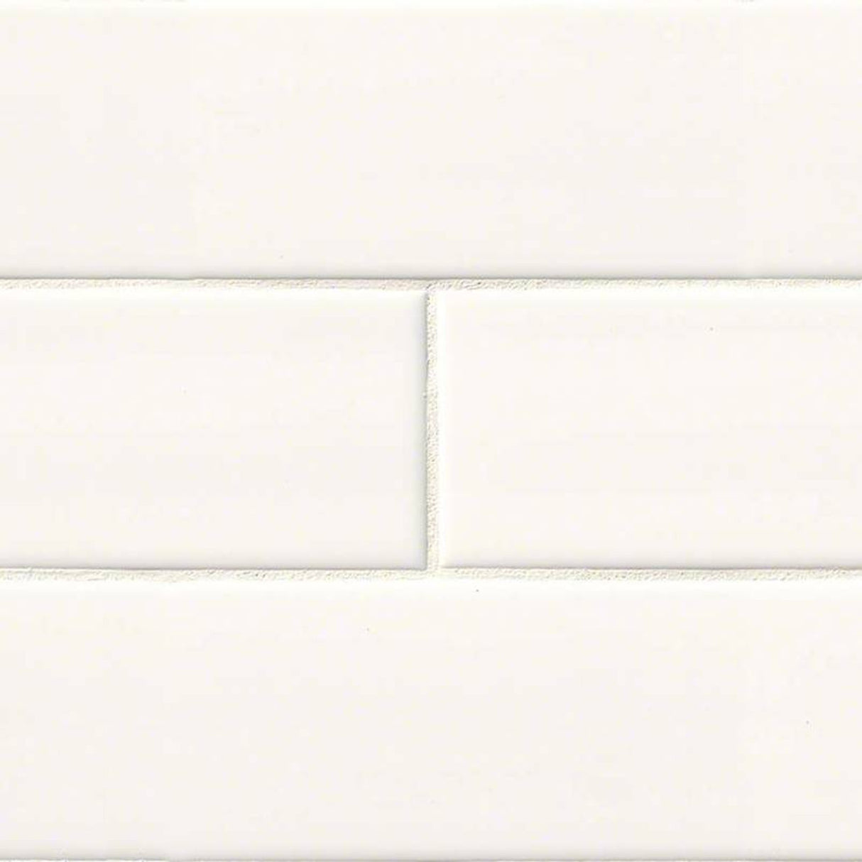 White glossy 4x12 glazed ceramic wall tile msi collection NWHIGLO4X16 product shot multiple tiles angle view #Size_3"x6"