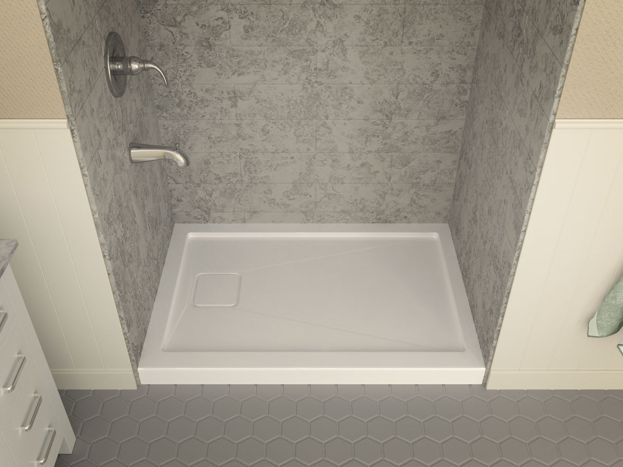 ANZZI SB-AZ015WV Forum Series 48 in. x 32 in. Shower Base in White