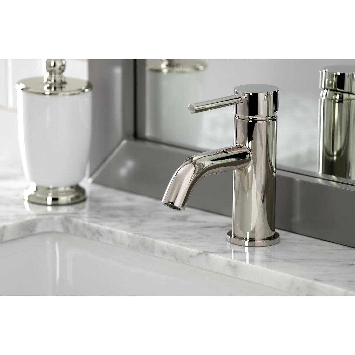 Fauceture LS822DLPN Concord Single-Handle Bathroom Faucet with Push Pop-Up, Polished Nickel