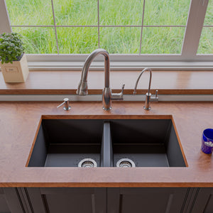 Brushed Nickel Traditional Gooseneck Pull Down Kitchen Faucet