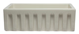 ALFI brand AB3018HS-B 30 inch Biscuit Reversible Smooth / Fluted Single Bowl Fireclay Farm Sink