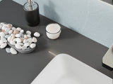 ANZZI LS-AZ910 Innovio Rectangle Glass Vessel Bathroom Sink with White Finish