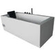 EAGO AM154ETL-R5 5 ft Acrylic White Rectangular Whirlpool Bathtub w Fixtures