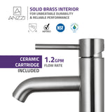 ANZZI L-AZ108BN Valle Single Hole Single Handle Bathroom Faucet in Brushed Nickel