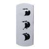 ALFI brand AB4001-PC Polished Chrome Concealed 3-Way Thermostatic Valve Shower Mixer Round Knobs