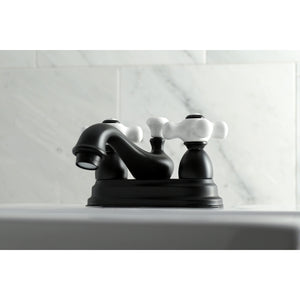 Kingston Brass KS3600PX 4 in. Centerset Bathroom Faucet, Matte Black