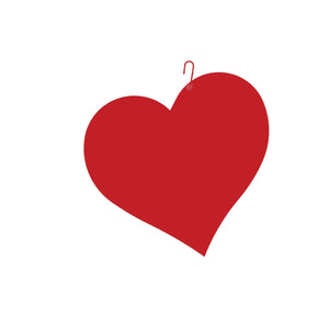 Village Wrought Iron HOS-46R Heart-Solid - Decorative Hanging Silhouette-RED