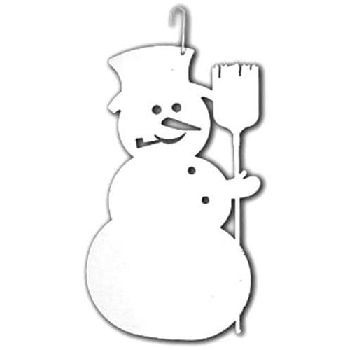 Snowman Decorative Hanging Silhouette WHITE